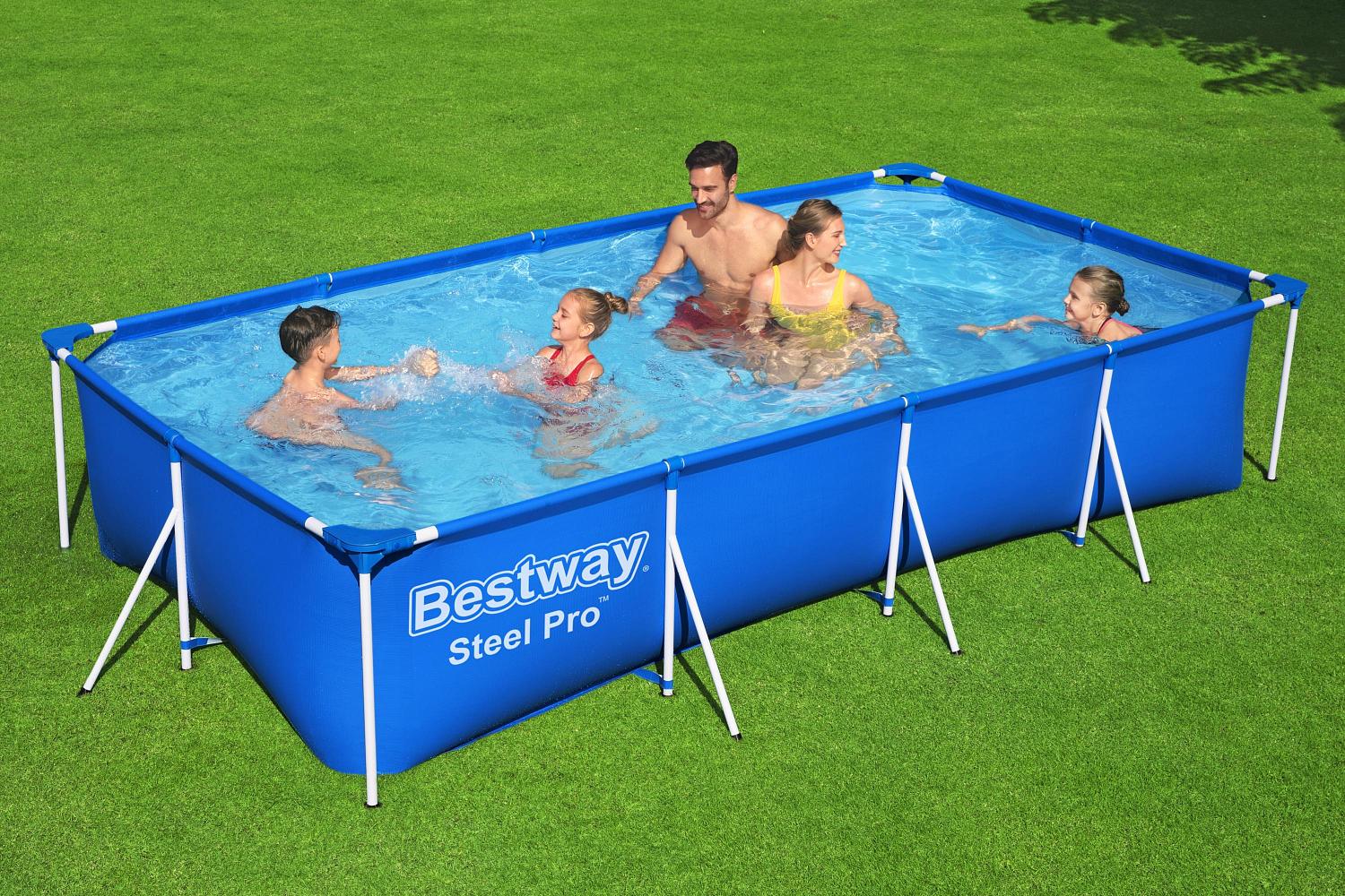 Каркасный бассейн Bestway 56424 BW, Steel Pro 400х211х81см, 5700л, фильтр-насос фото 4